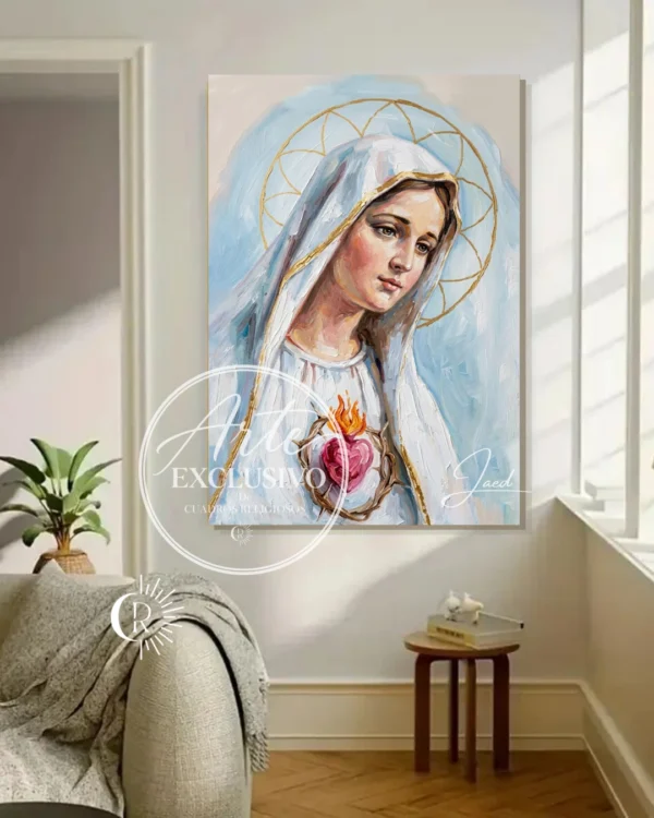 Cuadro moderno de la Virgen de Fátima — Dulce refugio
