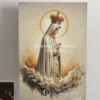 Cuadro de la Virgen de Fátima para sala — Entre cielo y calma