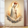 Cuadro de la Virgen de Fátima para sala — Entre cielo y calma