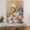 Cuadro de la Virgen de Fátima para sala — Entre rosas y oración