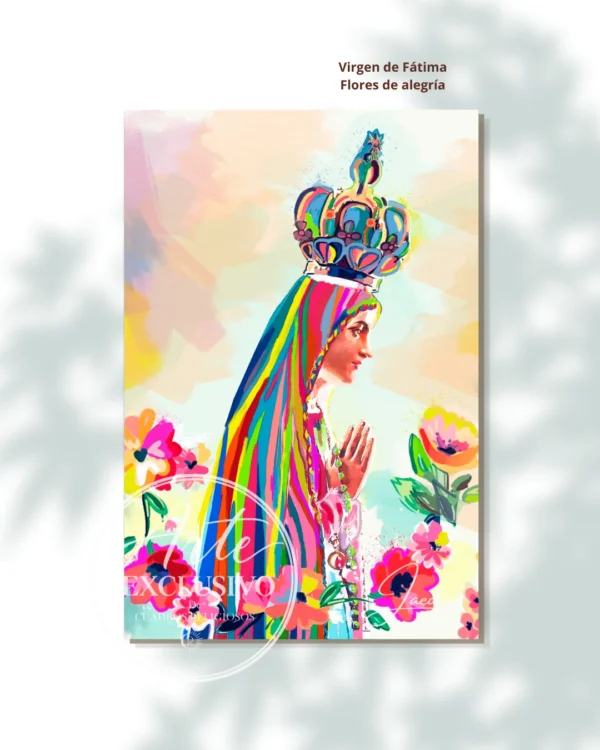 virgen-de-fatima-flores-de-alegria-presentacion Cuadro abstracto de la Virgen de Fátima — Flores de alegría