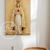 Cuadro moderno de la Virgen de Fátima — La gracia del silencio