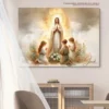Cuadro de la Virgen de Fátima para sala — La ternura nos reúne