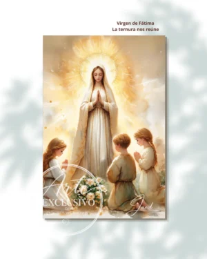 Cuadro de la Virgen de Fátima para sala — La ternura nos reúne