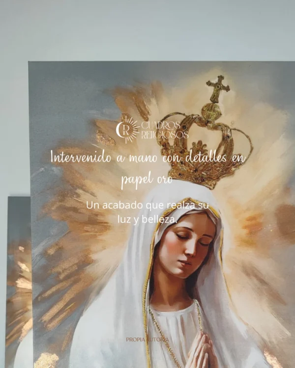 virgen-de-fatima-luz-de-esperanza-detalle-01 Cuadro de la Virgen de Fátima — Luz de esperanza