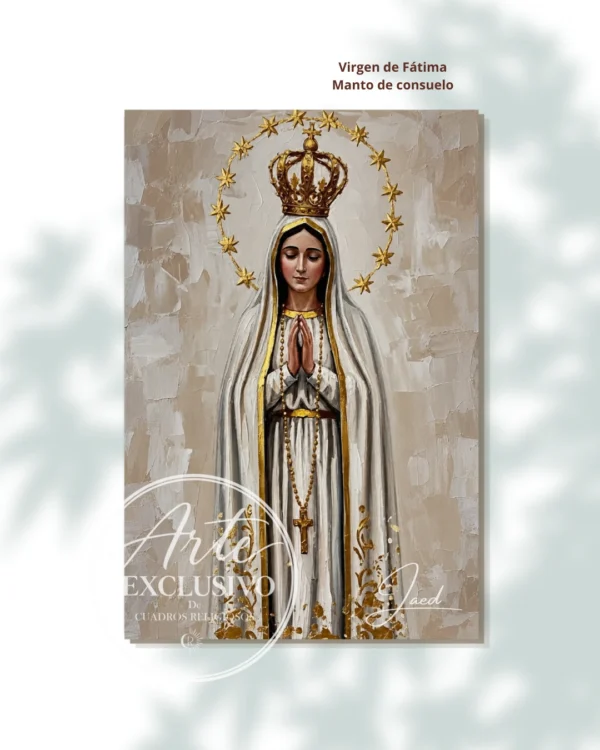 Cuadro de la Virgen de Fátima — Manto de consuelo