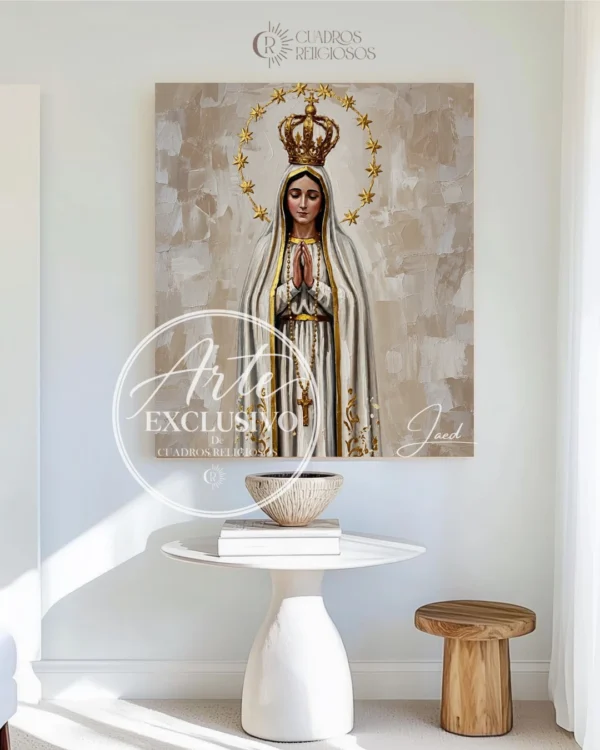 Cuadro de la Virgen de Fátima — Manto de consuelo