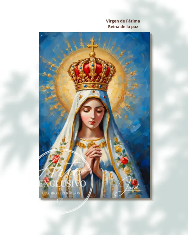 virgen-de-fatima-reina-de-la-paz-presentacion Cuadro de la Virgen de Fátima — Reina de la paz