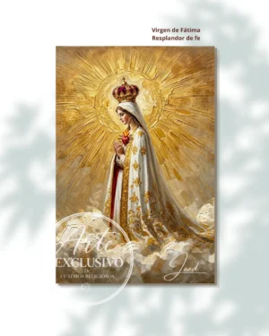 Cuadro de la Virgen de Fátima para sala — Resplandor de fe