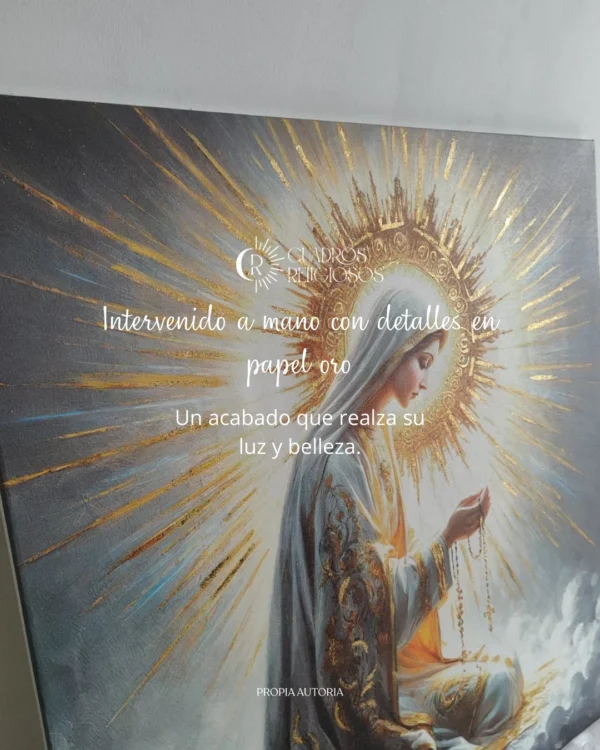 Cuadro de la Virgen de Fátima para sala — Ruega por Nosotros