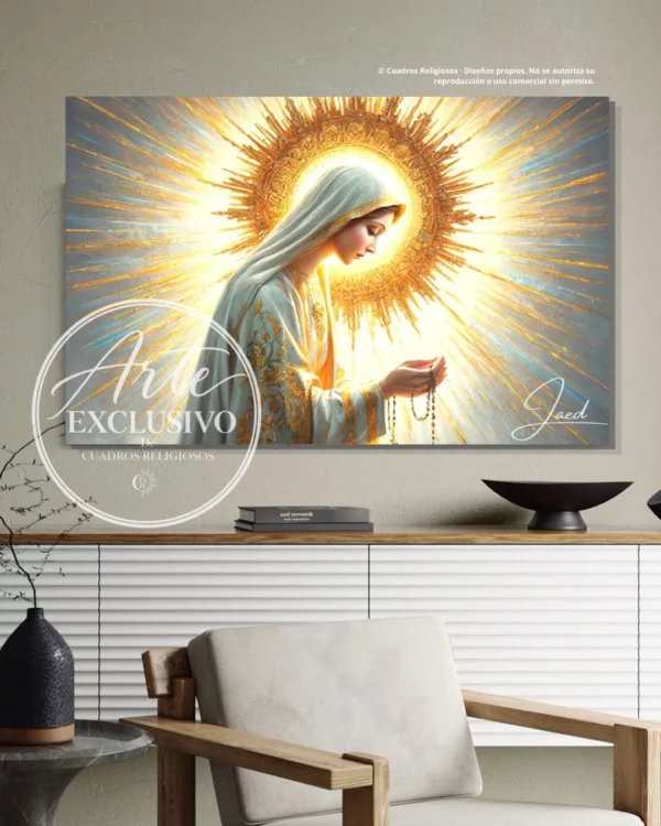 Cuadro de la Virgen de Fátima para sala — Ruega por Nosotros