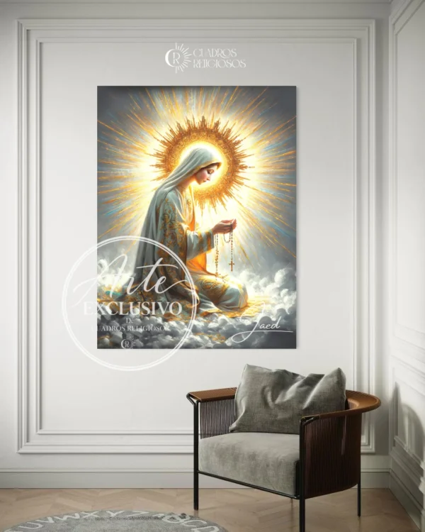 Cuadro de la Virgen de Fátima para sala — Ruega por Nosotros