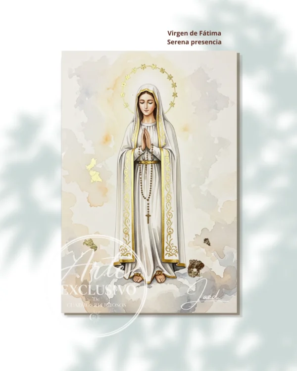 virgen-de-fatima-serena-presencia-presentacion Cuadro moderno de la Virgen de Fátima — Serena presencia