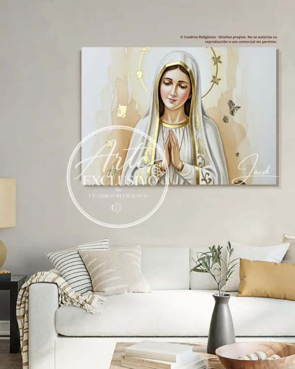 Cuadro moderno de la Virgen de Fátima — Susurro de oración