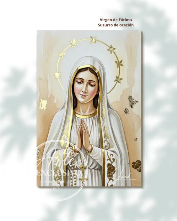 Cuadro moderno de la Virgen de Fátima — Susurro de oración