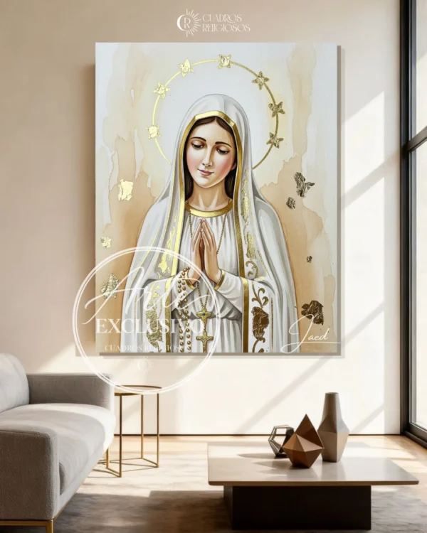 Cuadro moderno de la Virgen de Fátima — Susurro de oración